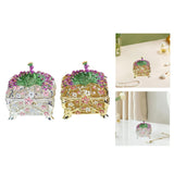 Jewelry Box Gift Creative Dresser Peacock Trinket Box for Pendants Bracelets White