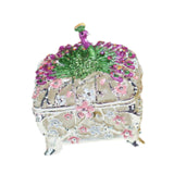 Jewelry Box Gift Creative Dresser Peacock Trinket Box for Pendants Bracelets White