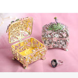 Jewelry Box Gift Creative Dresser Peacock Trinket Box for Pendants Bracelets White