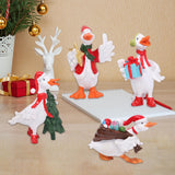 4Pcs Christmas Swan Statues Tabletop Ornament for Office Living Room