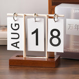 Desk Calendar Gift Reusable Perpetual Calendar for Bookshelf Bedroom Cabinet