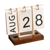 Desk Calendar Gift Reusable Perpetual Calendar for Bookshelf Bedroom Cabinet