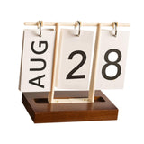 Desk Calendar Gift Reusable Perpetual Calendar for Bookshelf Bedroom Cabinet