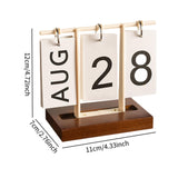 Desk Calendar Gift Reusable Perpetual Calendar for Bookshelf Bedroom Cabinet