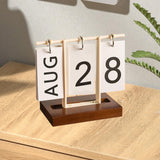 Desk Calendar Gift Reusable Perpetual Calendar for Bookshelf Bedroom Cabinet