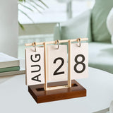 Desk Calendar Gift Reusable Perpetual Calendar for Bookshelf Bedroom Cabinet