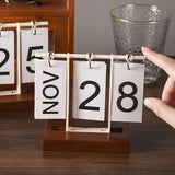 Desk Calendar Gift Reusable Perpetual Calendar for Bookshelf Bedroom Cabinet