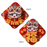 New Year Door Sticker Party Chinese New Year Decoration for Holidays Cabinet Style A