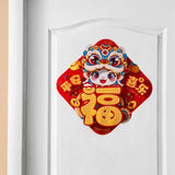 New Year Door Sticker Party Chinese New Year Decoration for Holidays Cabinet Style A