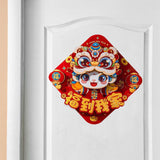 New Year Door Sticker Party Chinese New Year Decoration for Holidays Cabinet Style B