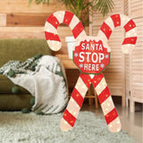 Christmas Lighted Candy Cane Decorations for Indoor and Outdoor Pathway Yard