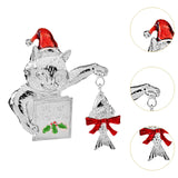 Christmas Brooch Pin Party Jewelry Gift Costume Wallet Cat Lapel Pin Corsage Silver