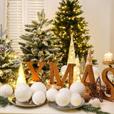 6Pcs Xmas Hanging Pendant Christmas Ball Decoration for Cabinet Door Bedroom White