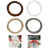 DIY Rattan Wreath Garland 6 inch Hanging Ornament for Wall Wedding Halloween Coffee