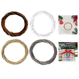 DIY Rattan Wreath Garland 6 inch Hanging Ornament for Wall Wedding Halloween Coffee