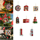 Xmas Pendant Christmas Ornament Charm Cars Christmas Tree Hanging Decoration Round Disc 10x9cm