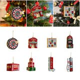 Xmas Pendant Christmas Ornament Charm Cars Christmas Tree Hanging Decoration Round Disc 10x9cm