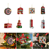 Xmas Pendant Christmas Ornament Charm Cars Christmas Tree Hanging Decoration Round Disc 10x9cm