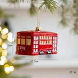 Xmas Pendant Christmas Ornament Charm Cars Christmas Tree Hanging Decoration Bus 10.5x5cm