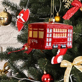 Xmas Pendant Christmas Ornament Charm Cars Christmas Tree Hanging Decoration Bus 10.5x5cm