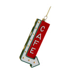 Xmas Pendant Christmas Ornament Charm Cars Christmas Tree Hanging Decoration Cafe 6.3x14cm