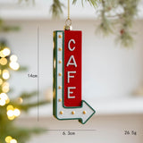 Xmas Pendant Christmas Ornament Charm Cars Christmas Tree Hanging Decoration Cafe 6.3x14cm