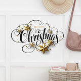 Christmas Wall Sticker PVC Wall Art Murals for Bedroom Classroom Dining Room