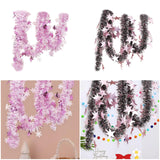 Christmas Tinsel Garland Strip New Year Railing Fireplace DIY Stair Ornament Pink