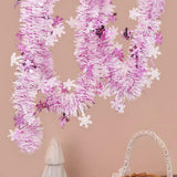 Christmas Tinsel Garland Strip New Year Railing Fireplace DIY Stair Ornament Pink