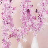 Christmas Tinsel Garland Strip New Year Railing Fireplace DIY Stair Ornament Pink