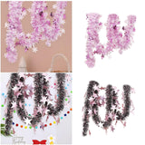 Christmas Tinsel Garland Strip New Year Railing Fireplace DIY Stair Ornament Pink