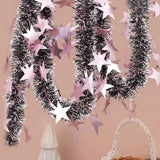 Christmas Tinsel Garland Strip New Year Railing Fireplace DIY Stair Ornament Green