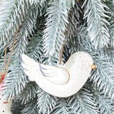 Dove Christmas Ornament Xmas Nursery Doors Christmas Tree Hanging Decoration White