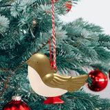 Dove Christmas Ornament Xmas Nursery Doors Christmas Tree Hanging Decoration White Gold