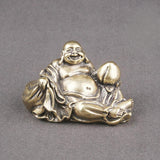 Maitreya Buddha Statue Home Decoration Brass Figurine for Shelf Bedroom Home