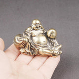 Maitreya Buddha Statue Home Decoration Brass Figurine for Shelf Bedroom Home