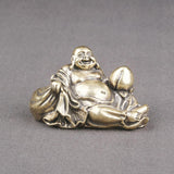 Maitreya Buddha Statue Home Decoration Brass Figurine for Shelf Bedroom Home