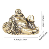 Maitreya Buddha Statue Home Decoration Brass Figurine for Shelf Bedroom Home