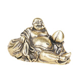 Maitreya Buddha Statue Home Decoration Brass Figurine for Shelf Bedroom Home