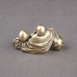 Maitreya Buddha Statue Home Decoration Brass Figurine for Shelf Bedroom Home