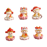 6x Chinese New Year Snake Figurines Gift Random for Bedroom Bookshelf Office