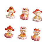 6x Chinese New Year Snake Figurines Gift Random for Bedroom Bookshelf Office