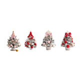 Mini Christmas Tree with Light Tabletop Decoration for Porch Cabinet Balcony 45cm 17.72inch Pink