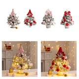 Mini Christmas Tree with Light Tabletop Decoration for Porch Cabinet Balcony 45cm 17.72inch Pink