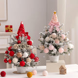 Mini Christmas Tree with Light Tabletop Decoration for Porch Cabinet Balcony 45cm 17.72inch Pink