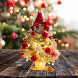 Mini Christmas Tree with Light Tabletop Decoration for Porch Cabinet Balcony 45cm 17.72inch Red