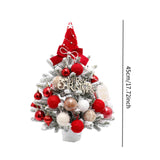 Mini Christmas Tree with Light Tabletop Decoration for Porch Cabinet Balcony 45cm 17.72inch Red