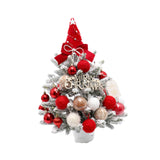 Mini Christmas Tree with Light Tabletop Decoration for Porch Cabinet Balcony 45cm 17.72inch Red