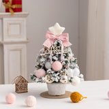 Mini Christmas Tree with Light Tabletop Decoration for Porch Cabinet Balcony 35cm 13.78inch Pink