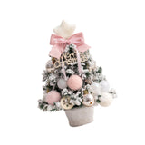 Mini Christmas Tree with Light Tabletop Decoration for Porch Cabinet Balcony 35cm 13.78inch Pink